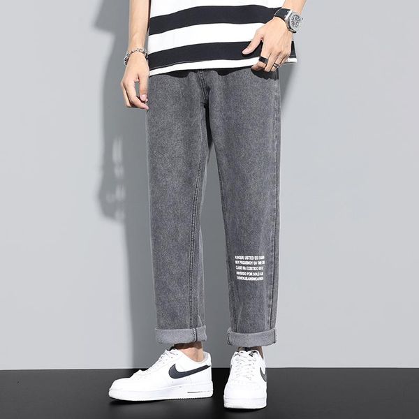 men's jeans brand straight barrel loose tide cotton wide-legged casual trousers autumn for men pants, Blue
men's jeans brand straight barrel loose tide cotton wide-legged casual trousers autumn for men pants, Blue