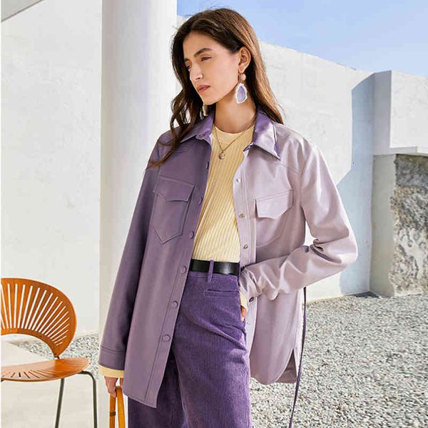 vintage pu leather jacket for women lapel long sleeve patchwork hit color casual jackets female fashion style, Black
vintage pu leather jacket for women lapel long sleeve patchwork hit color casual jackets female fashion style, Black