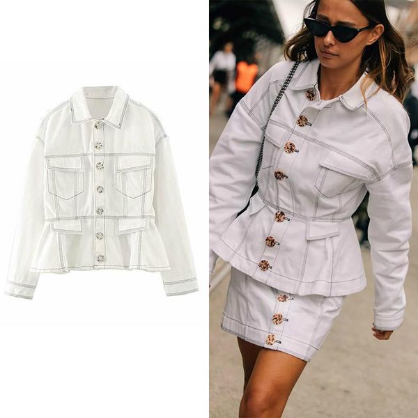 women's jackets women jean jacket patchwork female jeans coat long sleeve white denim for boyfriend style, Black;brown
women's jackets women jean jacket patchwork female jeans coat long sleeve white denim for boyfriend style, Black;brown