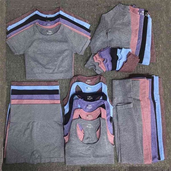 2/3/5pcs seamless yoga set workout sportswear gym clothing fitness long sleeve high waist leggings sports women suits 210802, Gray
2/3/5pcs seamless yoga set workout sportswear gym clothing fitness long sleeve high waist leggings sports women suits 210802, Gray