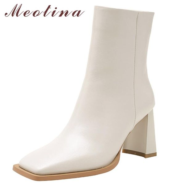 boots meotina genuine leather women fashion thick high heel ankle square toe zipper ladies autumn winter brown 40, Black
boots meotina genuine leather women fashion thick high heel ankle square toe zipper ladies autumn winter brown 40, Black