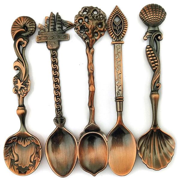 spoons 5pcs kitchen dining vintage bronze carved flatware conch cutlery curved branch shell design mini dessert spoon supplies
spoons 5pcs kitchen dining vintage bronze carved flatware conch cutlery curved branch shell design mini dessert spoon supplies