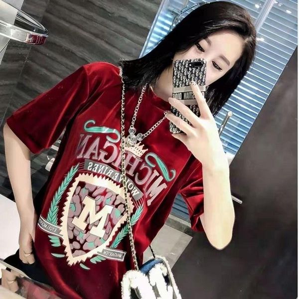 women's t-shirt 2021 summer short sleeve loose and thin letter printing foreign style large size base shirt, White
women's t-shirt 2021 summer short sleeve loose and thin letter printing foreign style large size base shirt, White