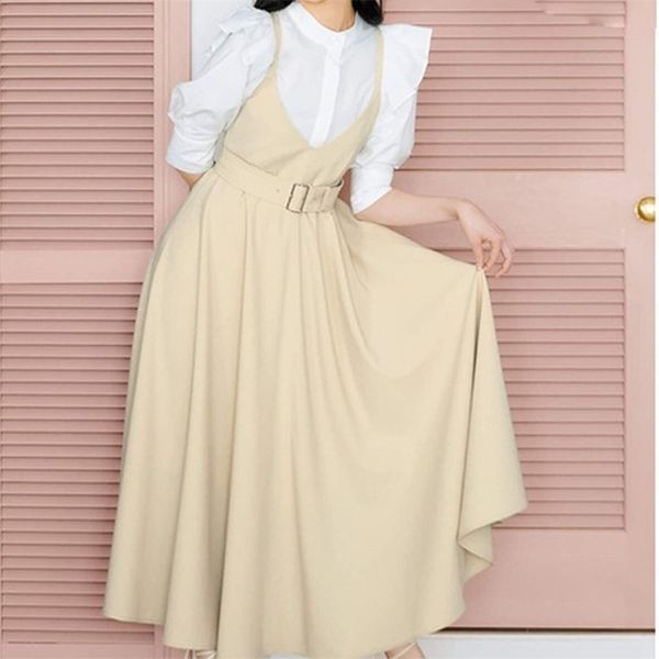 solid loose v neck sleeveless camis dress high waist hip a line long femme vestidos spring back cross design robe 210729, Black;gray
solid loose v neck sleeveless camis dress high waist hip a line long femme vestidos spring back cross design robe 210729, Black;gray