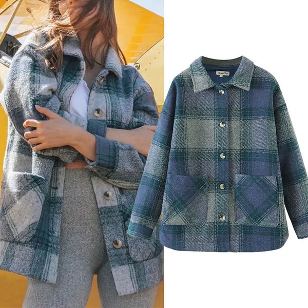 women's jackets za autumn female jacket fashion chess printing woman's long sleeve shirt vintage oversized pockets casual 8cc0, Black;brown
women's jackets za autumn female jacket fashion chess printing woman's long sleeve shirt vintage oversized pockets casual 8cc0, Black;brown