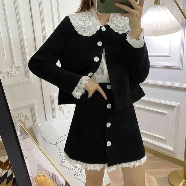 jacket 2021 autumn and winter commuter temperament lace doll collar short high waist single breasted skirt suit women 7z6e, Black;brown
jacket 2021 autumn and winter commuter temperament lace doll collar short high waist single breasted skirt suit women 7z6e, Black;brown