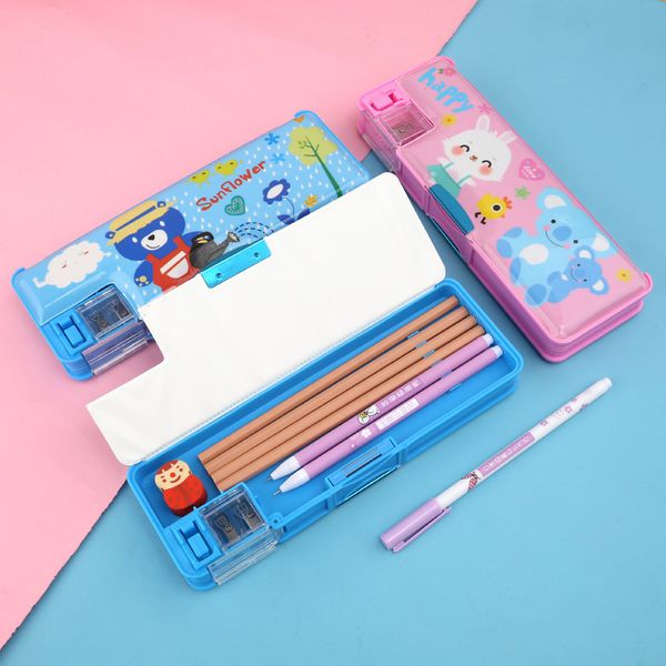 pencil cartoon pattern children's stationery box plastic primary school students double multi-function stationery box pencil box
pencil cartoon pattern children's stationery box plastic primary school students double multi-function stationery box pencil box