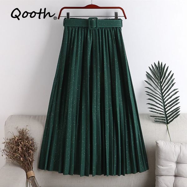 qooth womens spring autumn pleated skirt high waist slim with belt mid-length lining skirt multi colors all-match skirt qt550 210518, Black
qooth womens spring autumn pleated skirt high waist slim with belt mid-length lining skirt multi colors all-match skirt qt550 210518, Black