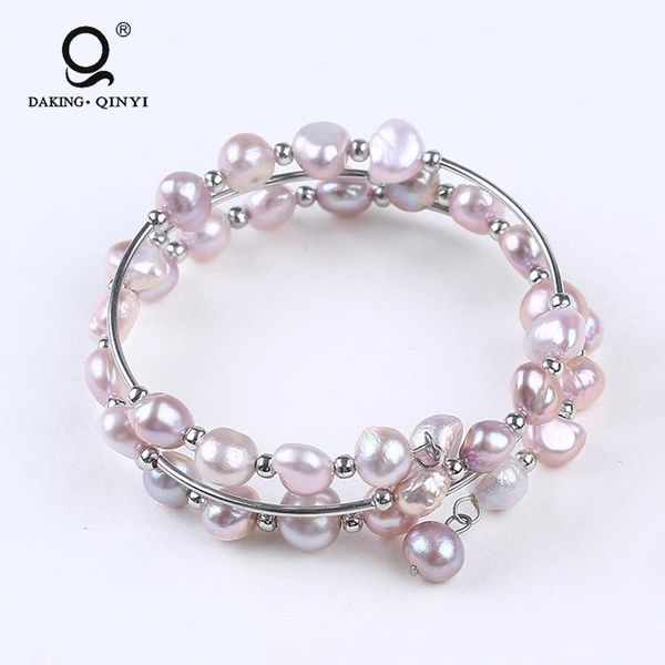 bangle stainless steel baroque shape freshwater pearl wire bracelets for woman, Black
bangle stainless steel baroque shape freshwater pearl wire bracelets for woman, Black