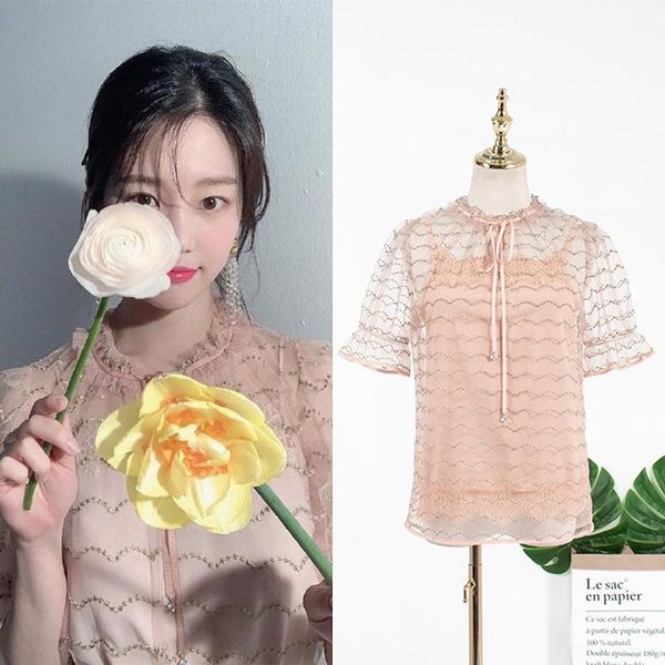 women's blouses & shirts kpop korean celebrity streetwear retro girls style perspective shirt women summer fashion slim puff sleeve and, White
women's blouses & shirts kpop korean celebrity streetwear retro girls style perspective shirt women summer fashion slim puff sleeve and, White