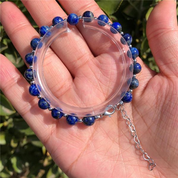 natural lapis lazuli bracelet round bead chain crystal healing stone women jewelry gift link,, Black
natural lapis lazuli bracelet round bead chain crystal healing stone women jewelry gift link,, Black