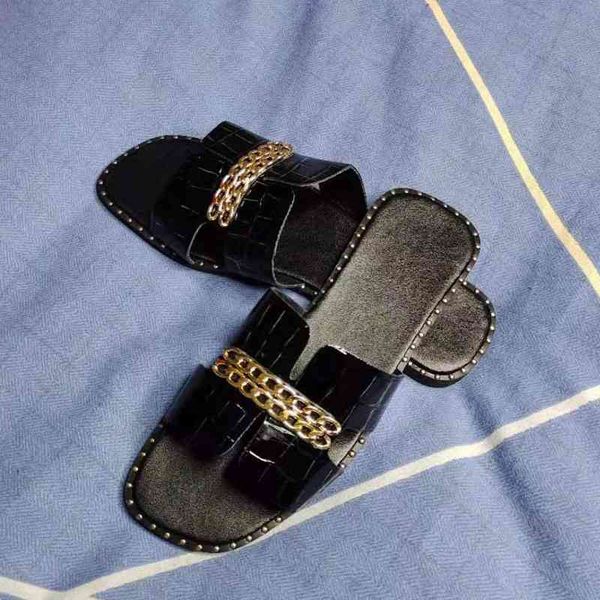 75% off factory outlet sale classic designer new 2021 flat flip flops double chain sandal women lady flats slippers sandals shoes woman, Black
75% off factory outlet sale classic designer new 2021 flat flip flops double chain sandal women lady flats slippers sandals shoes woman, Black