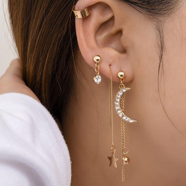 dangle & chandelier 4pcs/set full rhinestoned moon star zircon long tassel drop earrings women jewelry trendy, Silver
dangle & chandelier 4pcs/set full rhinestoned moon star zircon long tassel drop earrings women jewelry trendy, Silver