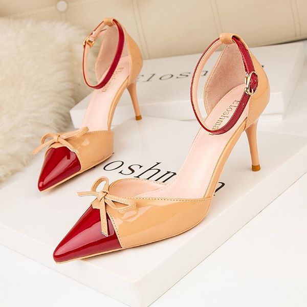dress shoes nice women's pumps thin high heel bow style ladies pointed toe party office wedding female, Black
dress shoes nice women's pumps thin high heel bow style ladies pointed toe party office wedding female, Black