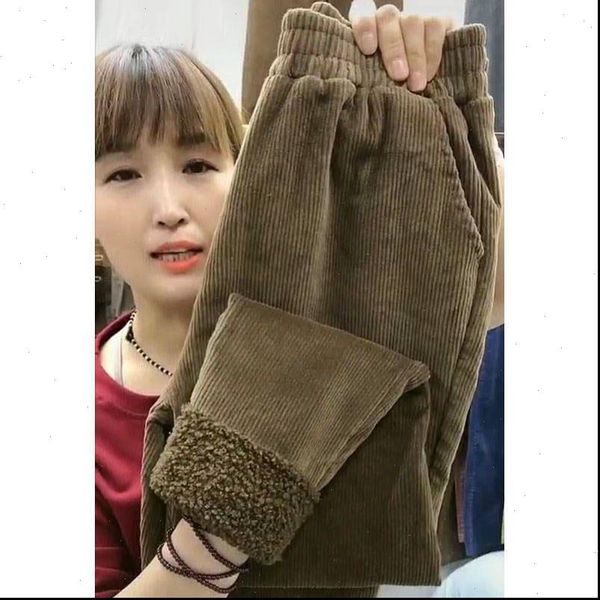 women pant womens autumn winter pants fashion elastic waist thicken warm female long trousers high corduroy harem, Black;white
women pant womens autumn winter pants fashion elastic waist thicken warm female long trousers high corduroy harem, Black;white