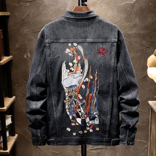 jackets chinese style men vintage characters embroidered black denim jackets male streetwear casual slim hip hop jacket coat, Black;brown
jackets chinese style men vintage characters embroidered black denim jackets male streetwear casual slim hip hop jacket coat, Black;brown