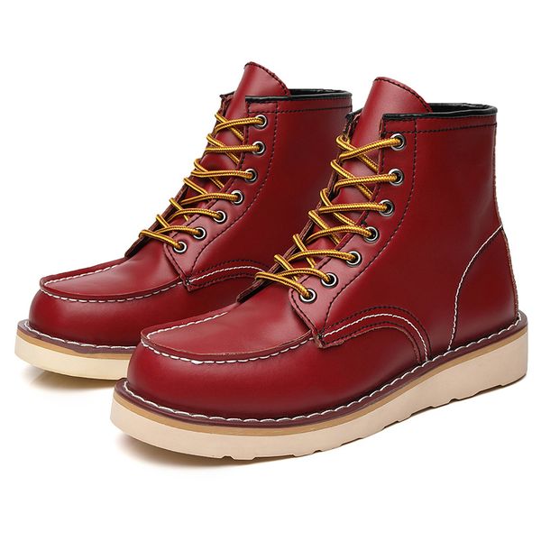 autumn red retro men martin boots comfortable genuine leahter ankle boots for men lace up chunky cowboy boots men botines hombre, Black
autumn red retro men martin boots comfortable genuine leahter ankle boots for men lace up chunky cowboy boots men botines hombre, Black