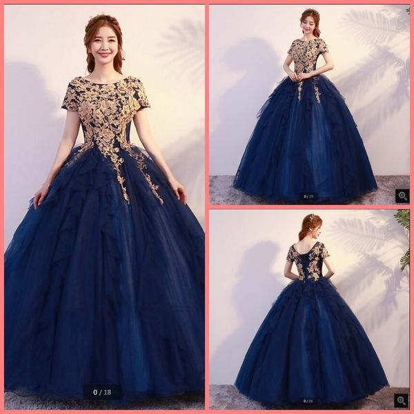2021 vestido de festa navy blue tulle ruffled ball gown prom dresses gold lace appliques beaded princess puffy modest party dress muslim sho, Black
2021 vestido de festa navy blue tulle ruffled ball gown prom dresses gold lace appliques beaded princess puffy modest party dress muslim sho, Black