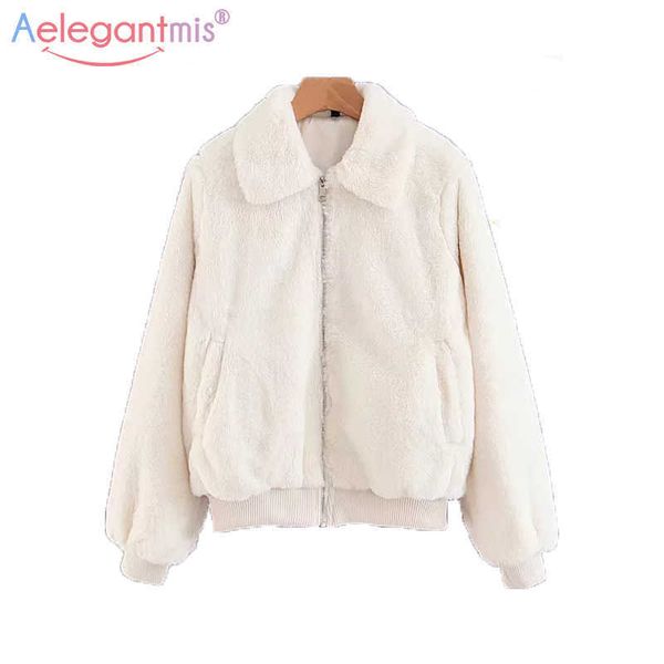 aelegantmis fashion women faux fur fluffy coat autumn winter thick warm furry coats zipper short jackets white ladies outerwear 210607, Black
aelegantmis fashion women faux fur fluffy coat autumn winter thick warm furry coats zipper short jackets white ladies outerwear 210607, Black
