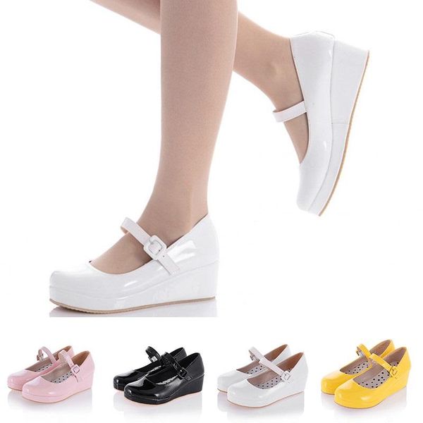dress shoes design women cosplay pumps sweet buckle round toe students party woman wedges lolita maid platform single, Black
dress shoes design women cosplay pumps sweet buckle round toe students party woman wedges lolita maid platform single, Black