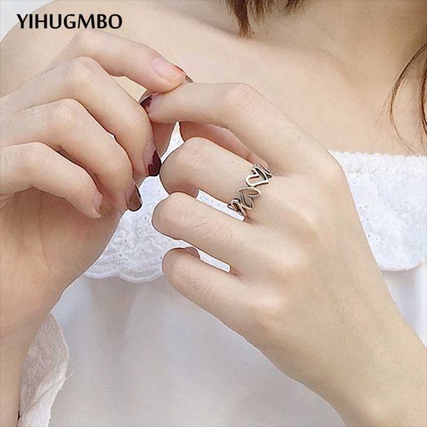 cluster rings yihugmbo cute heart open for women fine korean jewelry vintage 100% 925 sterling silver wedding wholesale, Golden;silver
cluster rings yihugmbo cute heart open for women fine korean jewelry vintage 100% 925 sterling silver wedding wholesale, Golden;silver