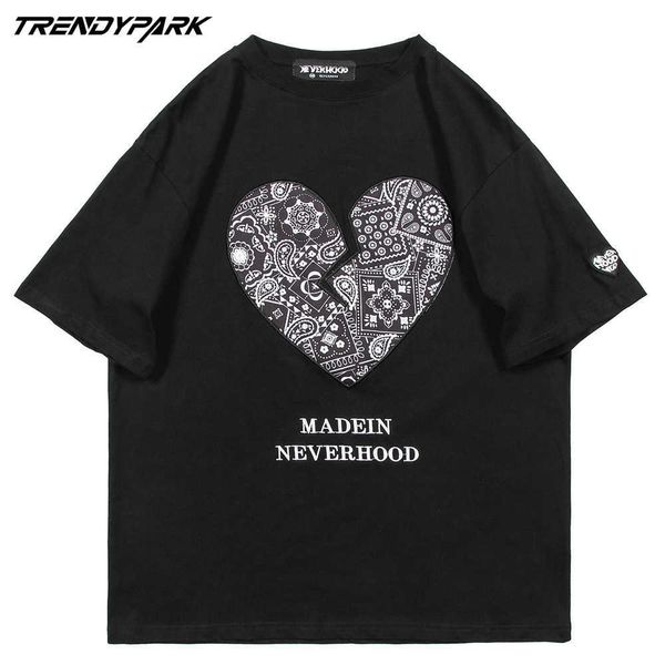 men's tshirt creative broken heart paisley vintage short sleeve tshirts streetwear hip hop casual cotton t-shirts harajuku 210601, White;black
men's tshirt creative broken heart paisley vintage short sleeve tshirts streetwear hip hop casual cotton t-shirts harajuku 210601, White;black
