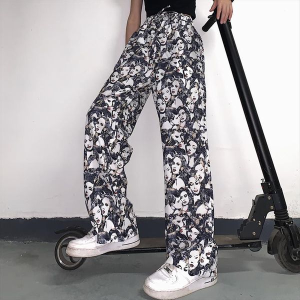 sports spring streetwear straight womens capri high waist trouser baggy vintage trend printing casual wide leg, Black;white
sports spring streetwear straight womens capri high waist trouser baggy vintage trend printing casual wide leg, Black;white