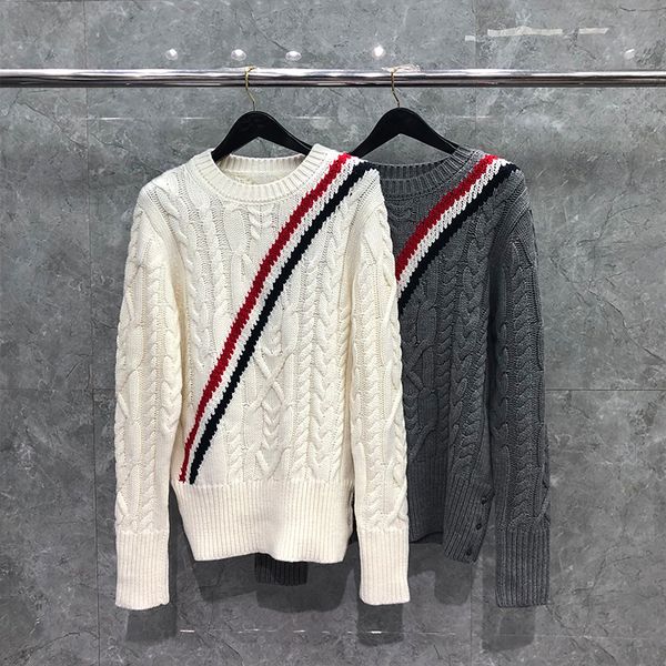 men's sweaters 2021, men's and women's tb thom fashion br sweaters, oval tight pullovers, casual wear coarse striped cotton w, White;black
men's sweaters 2021, men's and women's tb thom fashion br sweaters, oval tight pullovers, casual wear coarse striped cotton w, White;black