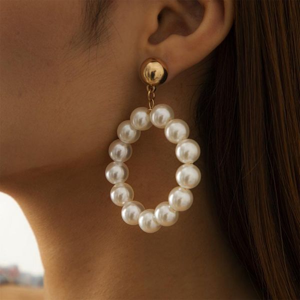 hoop & huggie stonefans fashion summer simulated pearl earrings set for women gold color dangle wedding party jewelry gift, Golden;silver
hoop & huggie stonefans fashion summer simulated pearl earrings set for women gold color dangle wedding party jewelry gift, Golden;silver
