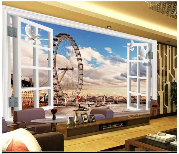 wallpapers custom 3d po wallpaper wall murals window fantasy european ferris wheel stereo tv background home decor
wallpapers custom 3d po wallpaper wall murals window fantasy european ferris wheel stereo tv background home decor