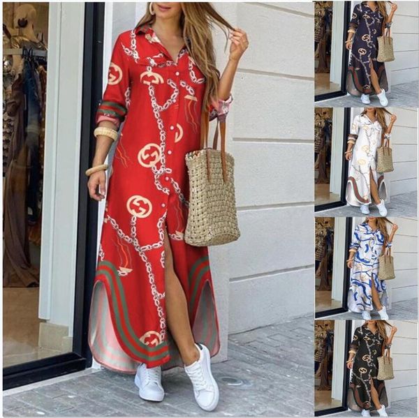 luxury casual drs2021 spring fashion decor sleeve loose shirt skirt long drs, Black;gray
luxury casual drs2021 spring fashion decor sleeve loose shirt skirt long drs, Black;gray