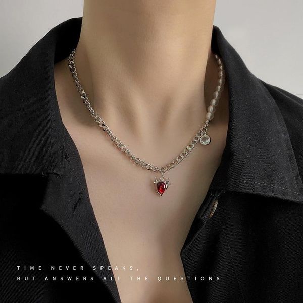 red crystal necklace woman chain artificial pearl women necklaces jewelry silver color classic european stainless steel collares chains
red crystal necklace woman chain artificial pearl women necklaces jewelry silver color classic european stainless steel collares chains