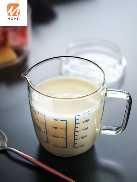 japanese-style simple glass tea cup household heat-resistant milk with scale measuring transparent lid storage bottles & jars
japanese-style simple glass tea cup household heat-resistant milk with scale measuring transparent lid storage bottles & jars