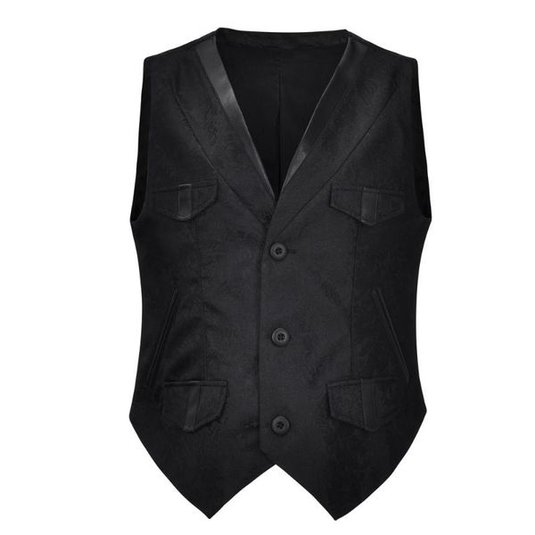 steampunk mens black suit vest v neck brocade floral casual waistcoat formal business gothic slim fit groomsmen for wedding men's vests, Black;white
steampunk mens black suit vest v neck brocade floral casual waistcoat formal business gothic slim fit groomsmen for wedding men's vests, Black;white