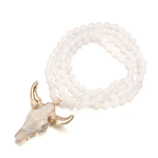 natural stone agates beads bull ox head pendant necklace choker charms handmade long necklaces for women men exquisite jewelry, Silver
natural stone agates beads bull ox head pendant necklace choker charms handmade long necklaces for women men exquisite jewelry, Silver