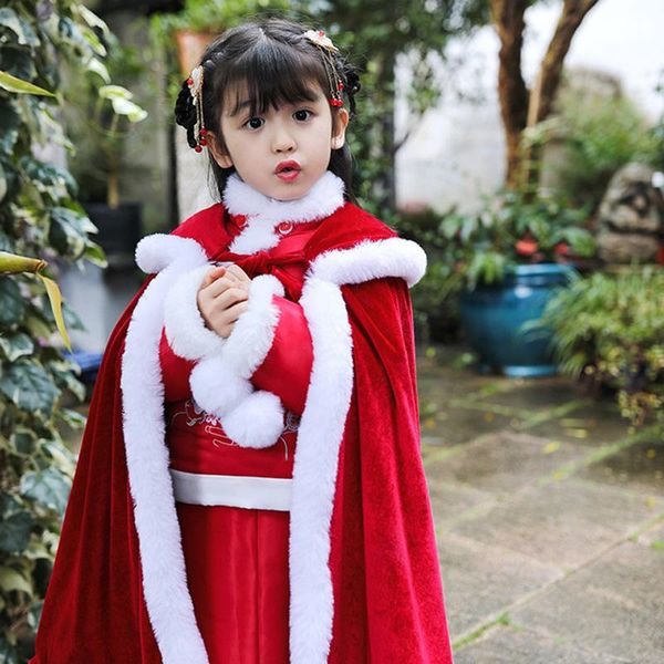 red/greengirl's hanfu cape winter long cloak chinese children ancient style mantle kids christmas hooded capes year's wear ethnic
red/greengirl's hanfu cape winter long cloak chinese children ancient style mantle kids christmas hooded capes year's wear ethnic
