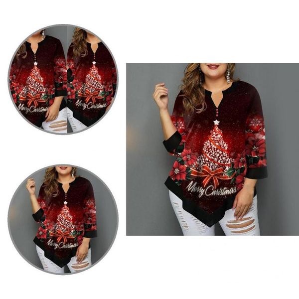 women's blouses & shirts comfy fashion soft flowy xmas printed tunic women polyester winter skin-friendly for outdoor, White
women's blouses & shirts comfy fashion soft flowy xmas printed tunic women polyester winter skin-friendly for outdoor, White