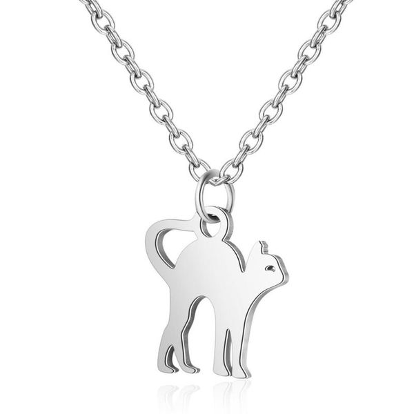 pendant necklaces 100% stainless steel cat for women kitten necklace angry animal accessories mirror polished gold/steel color, Silver
pendant necklaces 100% stainless steel cat for women kitten necklace angry animal accessories mirror polished gold/steel color, Silver