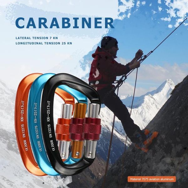 climbing carabiner d shape safety lock professional equipment security outdoor accessories cords, slings and webbing
climbing carabiner d shape safety lock professional equipment security outdoor accessories cords, slings and webbing