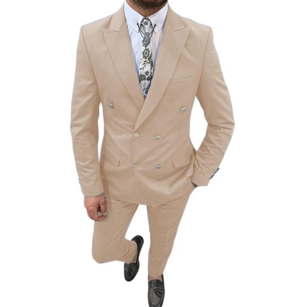 men's suits & blazers 2 pieces mens beige formal regular slim fit business double breasted groom tuxedos for wedding (blazer+pants), White;black
men's suits & blazers 2 pieces mens beige formal regular slim fit business double breasted groom tuxedos for wedding (blazer+pants), White;black