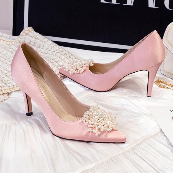 dress shoes 2021 arrival white wine red pointed toe wedding woman high heeled pumps thin heel party beading fashion, Black
dress shoes 2021 arrival white wine red pointed toe wedding woman high heeled pumps thin heel party beading fashion, Black