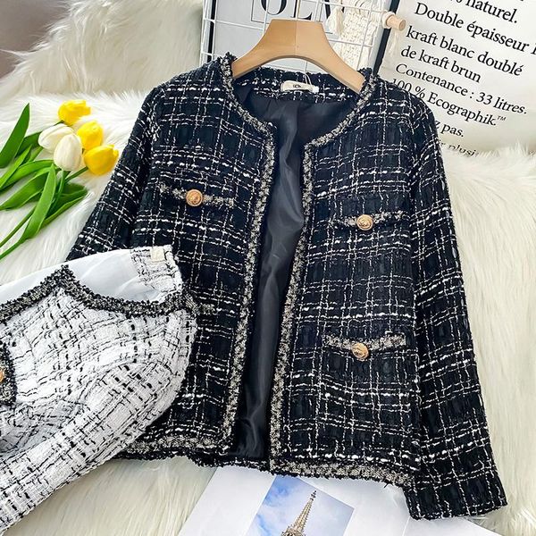 women's jackets fall o-neck vintage outerwear coats women 2021 long sleeve autumn elegant all match open stitch age-reducing, Black;brown
women's jackets fall o-neck vintage outerwear coats women 2021 long sleeve autumn elegant all match open stitch age-reducing, Black;brown