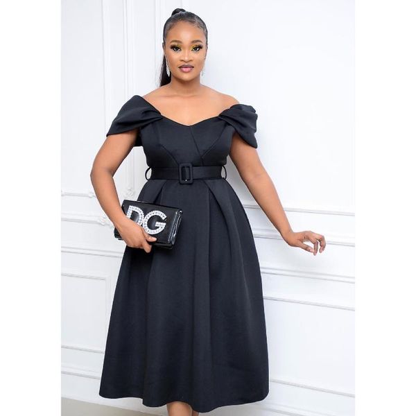 party dresses tsxt 2021 african style women solid empire large swing dress off-the-shoulder short sleeve waist-tight elegant, White;black
party dresses tsxt 2021 african style women solid empire large swing dress off-the-shoulder short sleeve waist-tight elegant, White;black