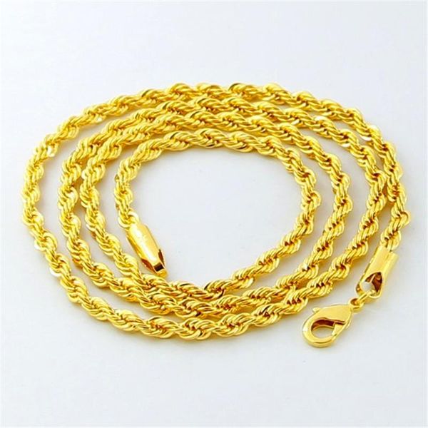chokers hip hop 24k gold necklace 3mm twisted rope twist electroplating for men & women wedding jewelry gifts, Golden;silver
chokers hip hop 24k gold necklace 3mm twisted rope twist electroplating for men & women wedding jewelry gifts, Golden;silver