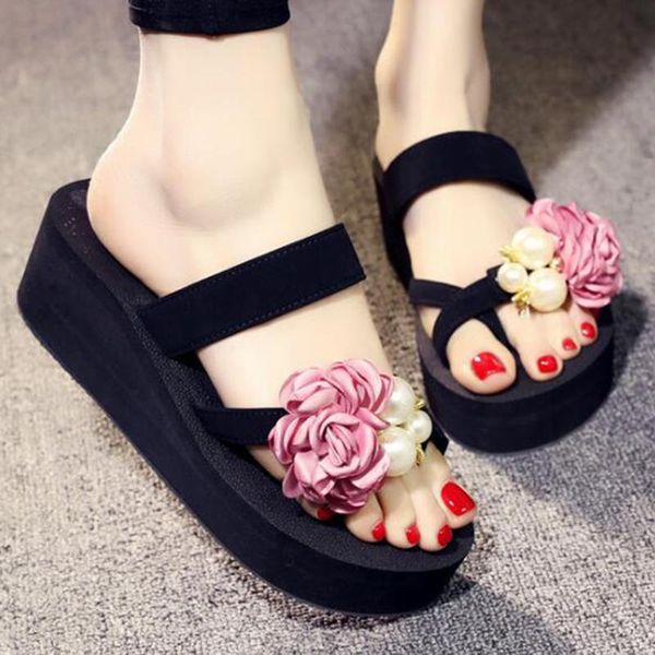 slippers women fashion summer platform wedges heels flip flops casual shoes waterproof taiwan beach lady sandals b71, Black
slippers women fashion summer platform wedges heels flip flops casual shoes waterproof taiwan beach lady sandals b71, Black