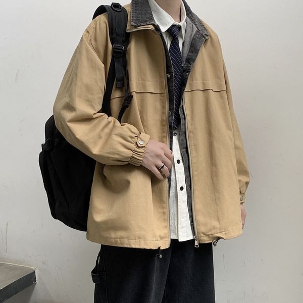 men's jackets spring cotton fake two-piece fashion retro casual mens streetwear korean loose hip-hop bomber men ko20, Black;brown
men's jackets spring cotton fake two-piece fashion retro casual mens streetwear korean loose hip-hop bomber men ko20, Black;brown