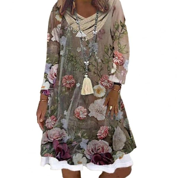 casual dresses women mini dress 2021 floral print loose fake two piece elegant pile collar v neck a-line for dating, Black;gray
casual dresses women mini dress 2021 floral print loose fake two piece elegant pile collar v neck a-line for dating, Black;gray