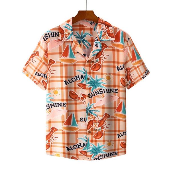 men's spring/summer hawaiian style printed shirt beach short sleeve casual shirts, White;black
men's spring/summer hawaiian style printed shirt beach short sleeve casual shirts, White;black