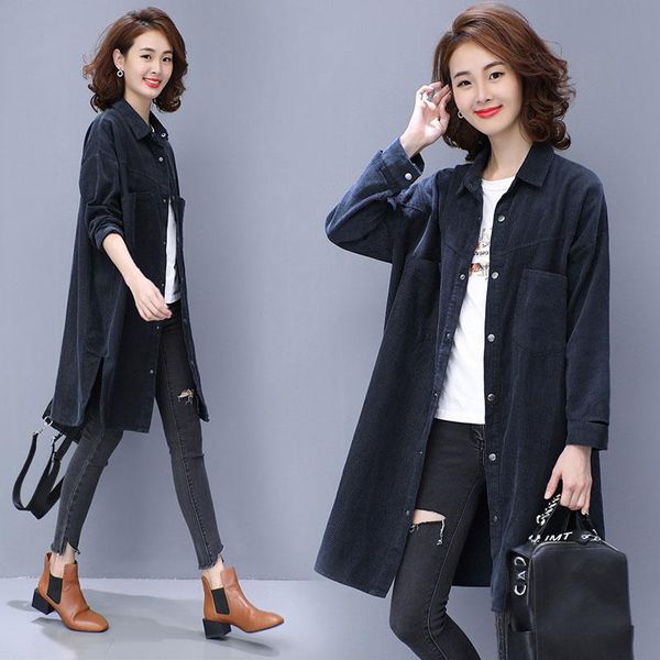 women's trench coats corduroy jacket coat women 2021 autumn korean casual thin windbreaker female loose plus size 4xl outerwear ladies, Tan;black
women's trench coats corduroy jacket coat women 2021 autumn korean casual thin windbreaker female loose plus size 4xl outerwear ladies, Tan;black