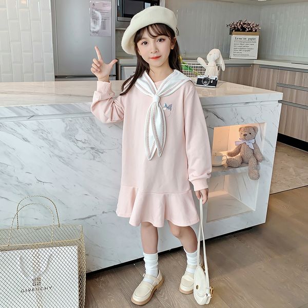 fresh style kids wear baby girls clothes cotton dresses sailor collar straight dresses primary school girls casual dress autumn, White
fresh style kids wear baby girls clothes cotton dresses sailor collar straight dresses primary school girls casual dress autumn, White